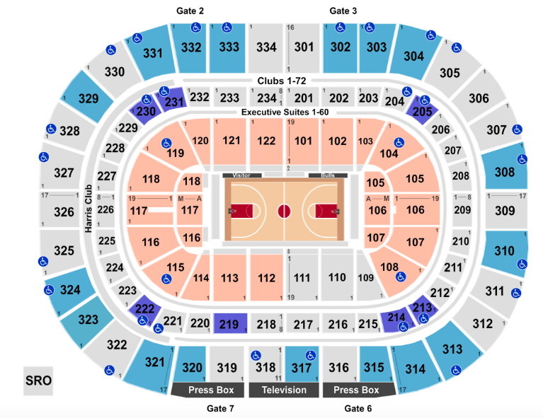 United Center Chicago Seating Chart With Seat Numbers